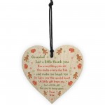 Grandad Gift Just A Little Thank You Wooden Heart Keepsake