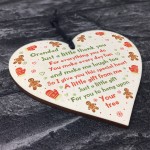Grandad Gift Just A Little Thank You Wooden Heart Keepsake