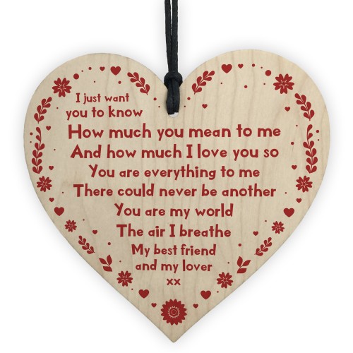 Novelty Valentines Gift For Boyfriend Girlfriend Handmade Wooden