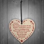 Novelty Valentines Gift For Boyfriend Girlfriend Handmade Wooden