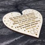 Handmade Gift For Husband Wooden Heart Anniversary Gift For Him 