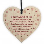 Handmade Anniversary Gift For Him Her Wood Heart Valentine Gift