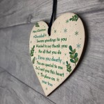 Handmade Merry Christmas Grandad Wooden Heart Gift For Grandad