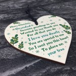 Handmade Merry Christmas Grandad Wooden Heart Gift For Grandad