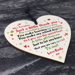 Handmade Personalised Teacher Gift Wood Heart Thank You Leaving