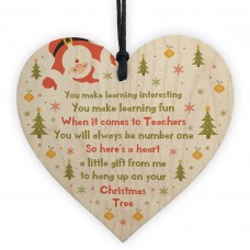 Handmade Teacher Gift Wooden Heart Thank You Leaving Gift