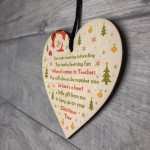 Handmade Teacher Gift Wooden Heart Thank You Leaving Gift