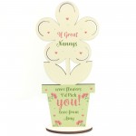 Personalised Wood Flower Birthday Christmas Gift For Great Nanny