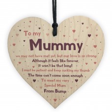 Mummy To Be Gifts From Bump Wood Heart New Baby Gift Mothers Day