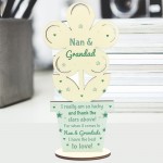 Special Gift For Nan And Grandad Birthday Christmas Wood Flower