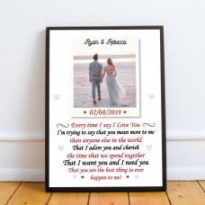 Special Anniversary Valentines Day Gift For Husband Wife Frame