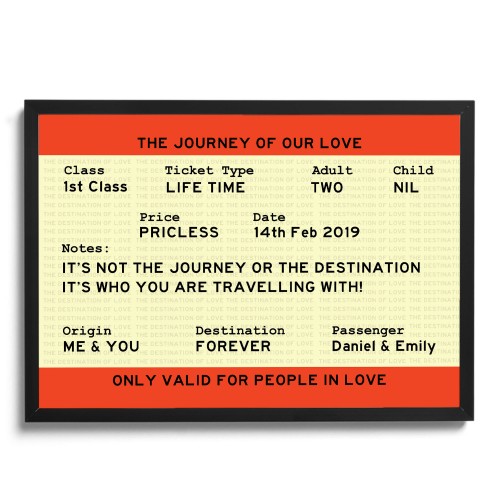 Valentines Day Anniversary Gift For Boyfriend Girlfriend Frame