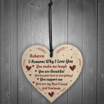 Personalised 5 Reasons Why I Love You Anniversary Valentines