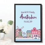 Personalised Amsterdam Framed Holiday Reveal Keepsake 