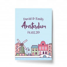 Personalised Amsterdam Print Holiday Reveal Travel Gift 