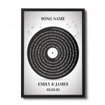 Personalised Anniversary Gift Wedding First Dance Song Print