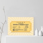 Novelty Valentines Day Anniversary Gift Personalised Ticket