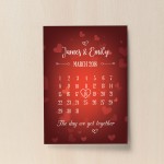 Personalised Anniversary Gift Anniversary Date Calender Print