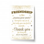 Thank You Best Friend Novelty Friendship Gift Printed Friends