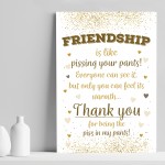 Thank You Best Friend Novelty Friendship Gift Printed Friends