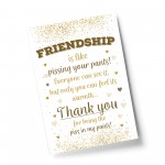 Thank You Best Friend Novelty Friendship Gift Printed Friends