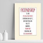 Funny Friend Gift - A4 Best Friend Gifts - Best Friend Sign