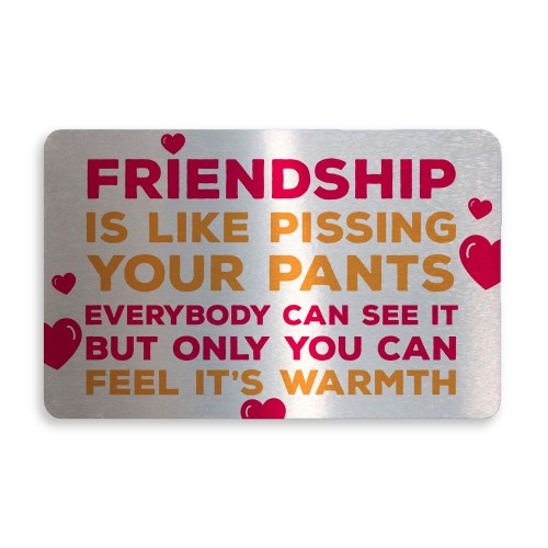 Novelty Friendship Gift METAL Wallet Card For Purse Funny Gift Novelty Friendship Gift METAL Wallet Card For Purse Funny Gift