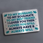 Novelty Metal Wallet Insert Card For Husband Valentines Day Gift