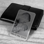 Personalised Gift For Dad METAL Keepsake Photo Card For Wallet