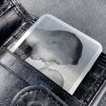 Personalised Gift For Dad METAL Keepsake Photo Card For Wallet