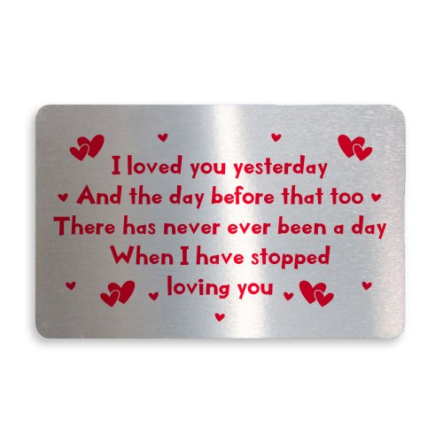 Novelty Valentines Day Gift Metal Wallet Purse Card Gift For Him