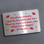 Novelty Valentines Day Gift Metal Wallet Purse Card Gift For Him