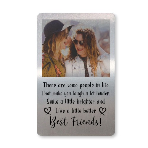 Personalised Metal Wallet Purse Card For Best Friend Novelty