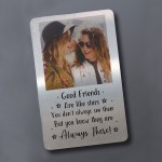Personalised Best Friend Gift Metal Photo Card For Wallet Purse 
