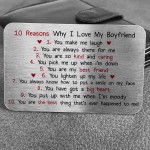 Novelty Valentines Day Gift For Boyfriend Metal Wallet Insert
