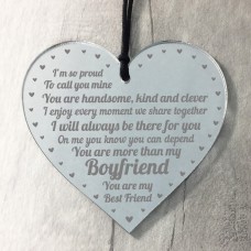 Gift For Boyfriend For Valentines Day Anniversary Hanging Heart 