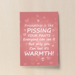 Funny Rude Friendship Print Best Friend Gift Novelty Birthday