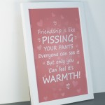 Funny Best Friend Gift Framed Print Friendship Sign Thank You