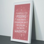 Funny Best Friend Gift Framed Print Friendship Sign Thank You