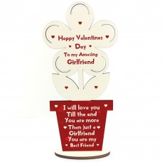 Valentines Day Gift For Girlfriend Best Friend Wood Flower Gift