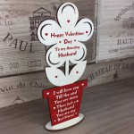 Valentines Day Gift For Husband Best Friend Wooden Flower Gift