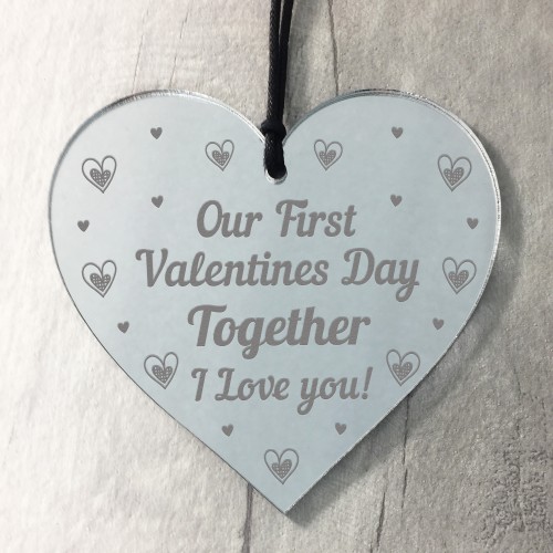 Our First Valentines Day Hanging Heart 1st Valentines Gift