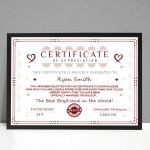 Funny Valentines Gift For Boyfriend Personalised Framed Print