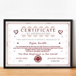 Funny Valentines Gift For Boyfriend Personalised Framed Print