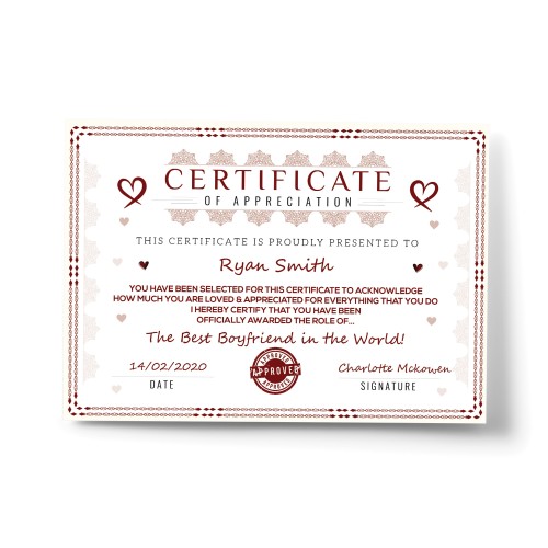 Funny Valentines Gift For Boyfriend Personalised Print