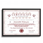 Funny Valentines Gift For Girlfriend Personalised Framed Print