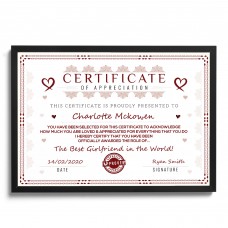 Funny Valentines Gift For Girlfriend Personalised Framed Print