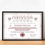 Funny Valentines Gift For Girlfriend Personalised Framed Print