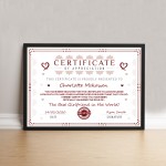 Funny Valentines Gift For Girlfriend Personalised Framed Print