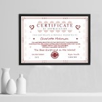 Funny Valentines Gift For Girlfriend Personalised Framed Print